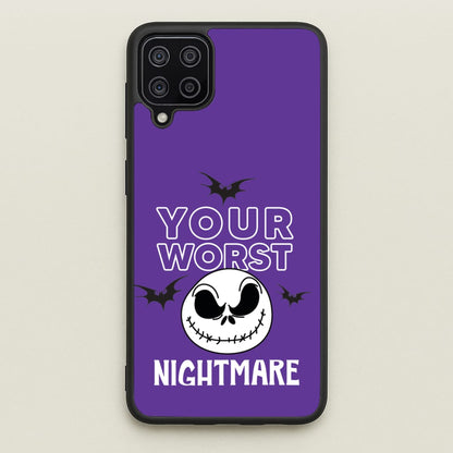 Your Worst Nightmare Purple  - Nightmare Before Christmas Phone Case for Galaxy A12