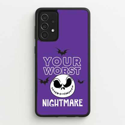 Your Worst Nightmare Purple  - Nightmare Before Christmas Phone Case for Galaxy A52 / A52s