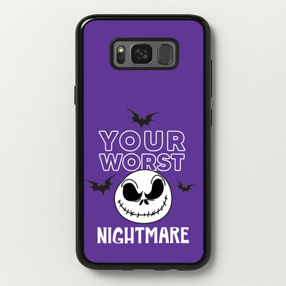 Your Worst Nightmare Purple  - Nightmare Before Christmas Phone Case for Galaxy S8