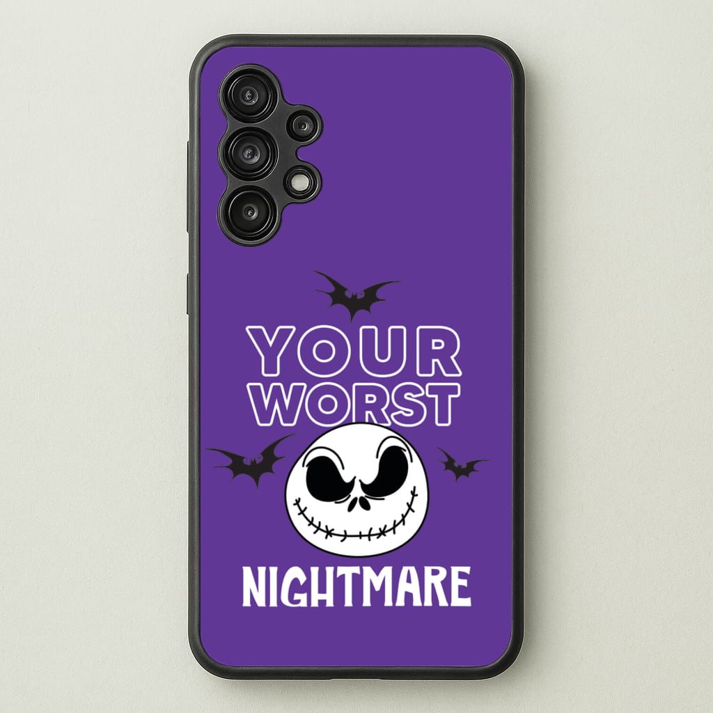 Your Worst Nightmare Purple  - Nightmare Before Christmas Phone Case for Galaxy A13