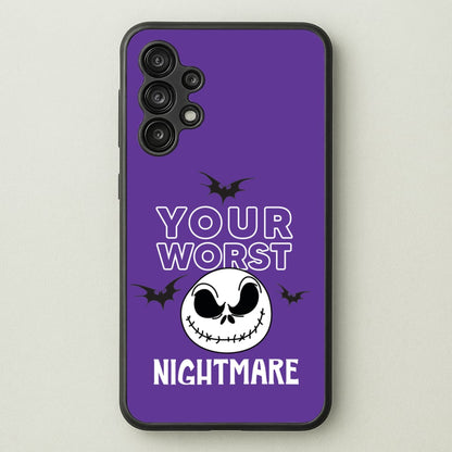 Your Worst Nightmare Purple  - Nightmare Before Christmas Phone Case for Galaxy A13