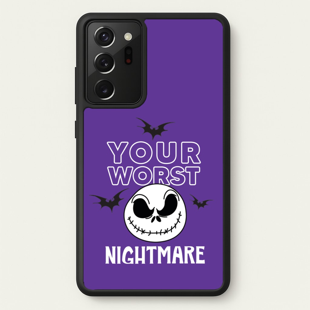 Your Worst Nightmare Purple  - Nightmare Before Christmas Phone Case for Galaxy Note 20 Ultra