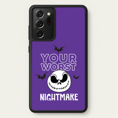 Your Worst Nightmare Purple  - Nightmare Before Christmas Phone Case for Galaxy Note 20 Ultra