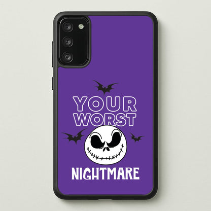 Your Worst Nightmare Purple  - Nightmare Before Christmas Phone Case for Galaxy A41