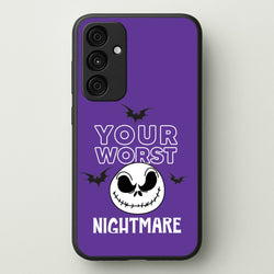 Your Worst Nightmare Purple  - Nightmare Before Christmas Phone Case for Galaxy A55
