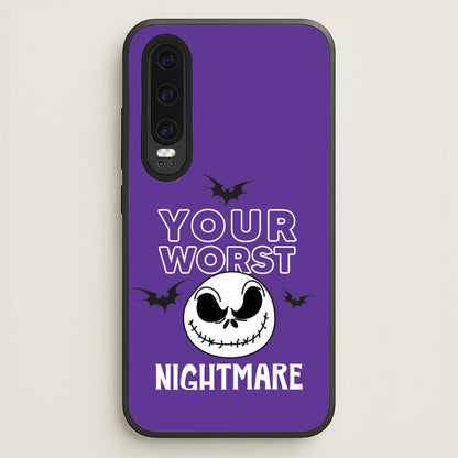 Your Worst Nightmare Purple  - Nightmare Before Christmas Phone Case for Huawei P30
