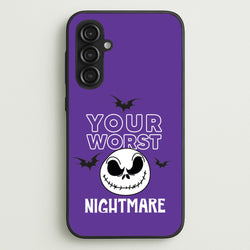 Your Worst Nightmare Purple  - Nightmare Before Christmas Phone Case for Galaxy S23FE