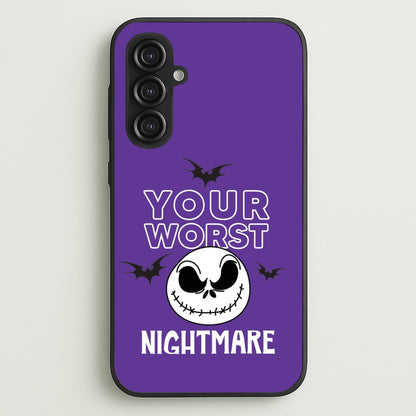Your Worst Nightmare Purple  - Nightmare Before Christmas Phone Case for Galaxy S23FE