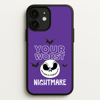 Your Worst Nightmare Purple  - Nightmare Before Christmas Phone Case for iPhone 11