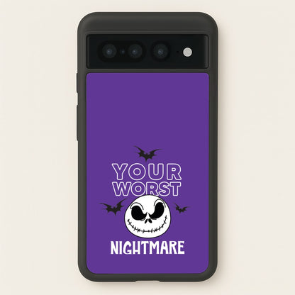 Your Worst Nightmare Purple  - Nightmare Before Christmas Phone Case for Google Pixel 7 Pro