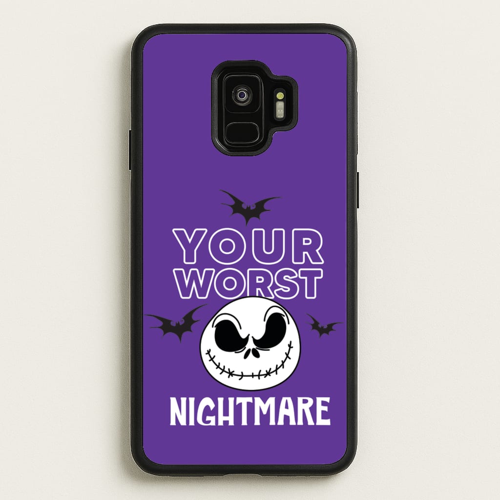 Your Worst Nightmare Purple  - Nightmare Before Christmas Phone Case for Galaxy S9