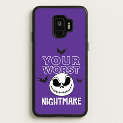 Your Worst Nightmare Purple  - Nightmare Before Christmas Phone Case for Galaxy S9