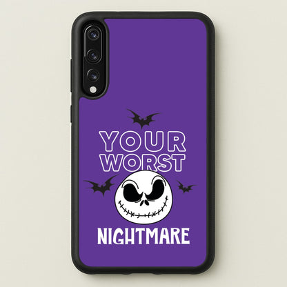 Your Worst Nightmare Purple  - Nightmare Before Christmas Phone Case for Huawei P20 Pro