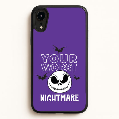 Your Worst Nightmare Purple  - Nightmare Before Christmas Phone Case for iPhone XR
