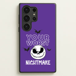 Your Worst Nightmare Purple  - Nightmare Before Christmas Phone Case for Galaxy S25 Ultra