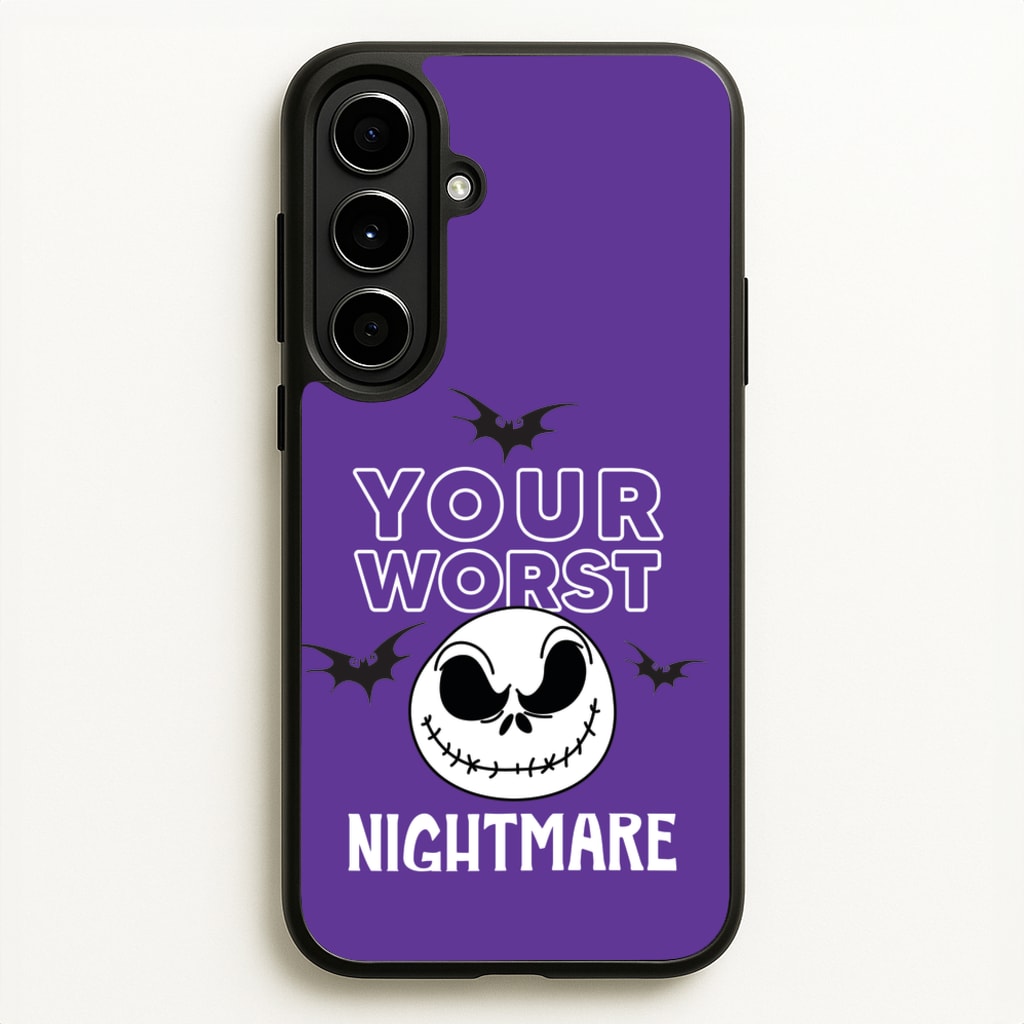 Your Worst Nightmare Purple  - Nightmare Before Christmas Phone Case for Galaxy A56