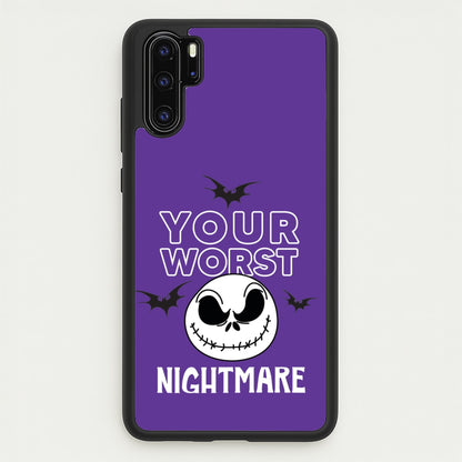 Your Worst Nightmare Purple  - Nightmare Before Christmas Phone Case for Huawei P30 Pro