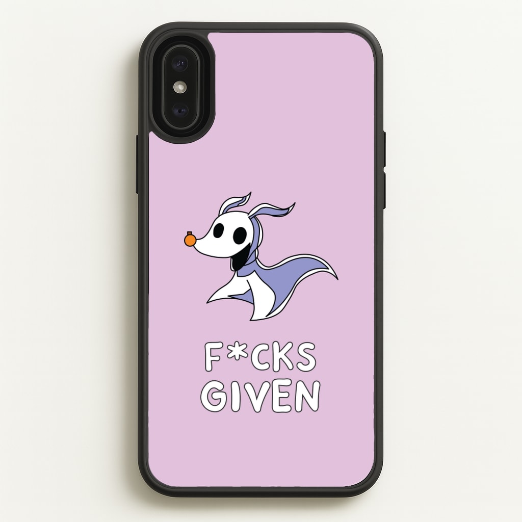 Zero F*cks  - Nightmare Before Christmas Phone Case for iPhone XS Max