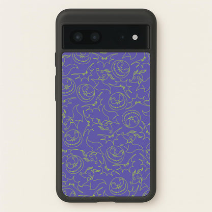 Purple And Green Pattern  - Nightmare Before Christmas Phone Case for Google Pixel 7