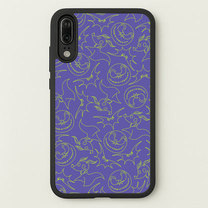 Purple And Green Pattern  - Nightmare Before Christmas Phone Case for Huawei P20