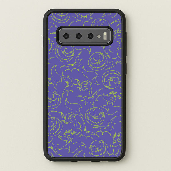 Purple And Green Pattern  - Nightmare Before Christmas Phone Case for Galaxy S10