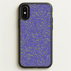 Purple And Green Pattern  - Nightmare Before Christmas Phone Case for iPhone X / XS
