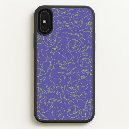 Purple And Green Pattern  - Nightmare Before Christmas Phone Case for iPhone XS Max
