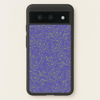Purple And Green Pattern  - Nightmare Before Christmas Phone Case for Google Pixel 8