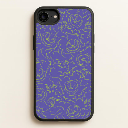 Purple And Green Pattern  - Nightmare Before Christmas Phone Case for iPhone 6 / 7 / 8 / SE
