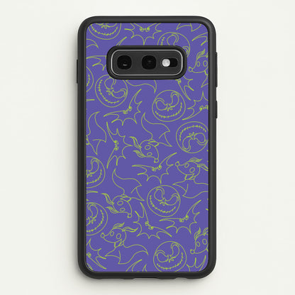 Purple And Green Pattern  - Nightmare Before Christmas Phone Case for Galaxy S10e