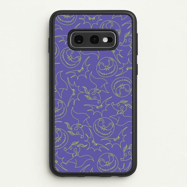 Purple And Green Pattern  - Nightmare Before Christmas Phone Case for Galaxy S10e