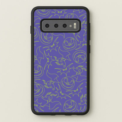 Purple And Green Pattern  - Nightmare Before Christmas Phone Case for Galaxy S10 Plus