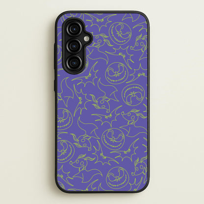 Purple And Green Pattern  - Nightmare Before Christmas Phone Case for Galaxy A54