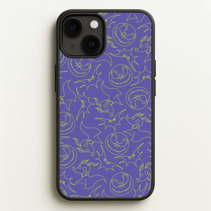 Purple And Green Pattern  - Nightmare Before Christmas Phone Case for iPhone 13