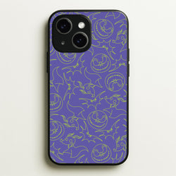 Purple And Green Pattern  - Nightmare Before Christmas Phone Case for iPhone 15 Plus