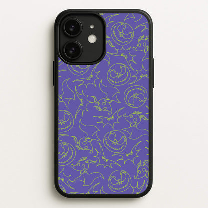 Purple And Green Pattern  - Nightmare Before Christmas Phone Case for iPhone 11