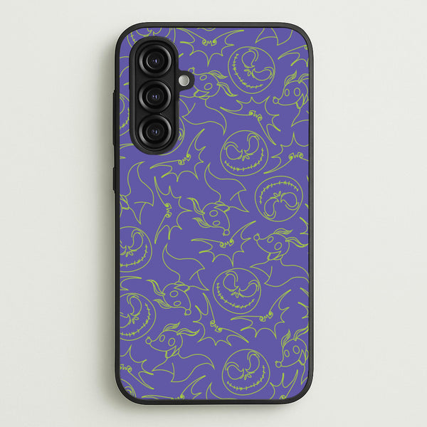 Purple And Green Pattern  - Nightmare Before Christmas Phone Case for Galaxy A16
