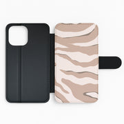 Neutral Tiger Print Flip / Wallet Phone Case 2