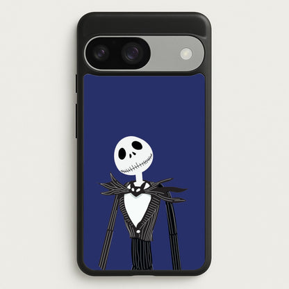 Jack Skellington Blue - TNBC  - Halloween Phone Case for Google Pixel 9 / 9 Pro