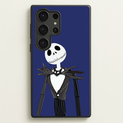 Jack Skellington Blue - TNBC  - Halloween Phone Case for Galaxy S25 Ultra