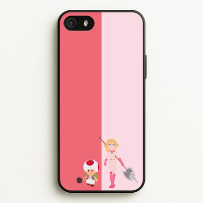 Toad And Peach  - The Super Mario Bros Phone Case for iPhone 5 / 5s / SE 2016