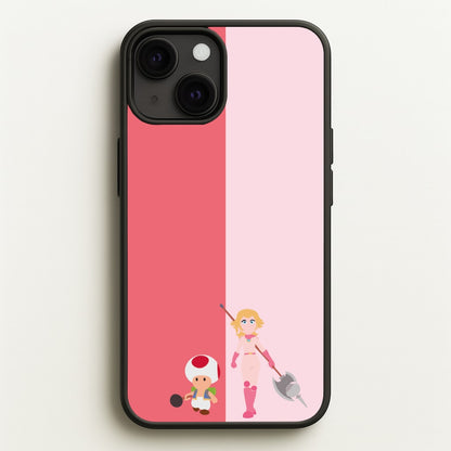 Toad And Peach  - The Super Mario Bros Phone Case for iPhone 13 Mini
