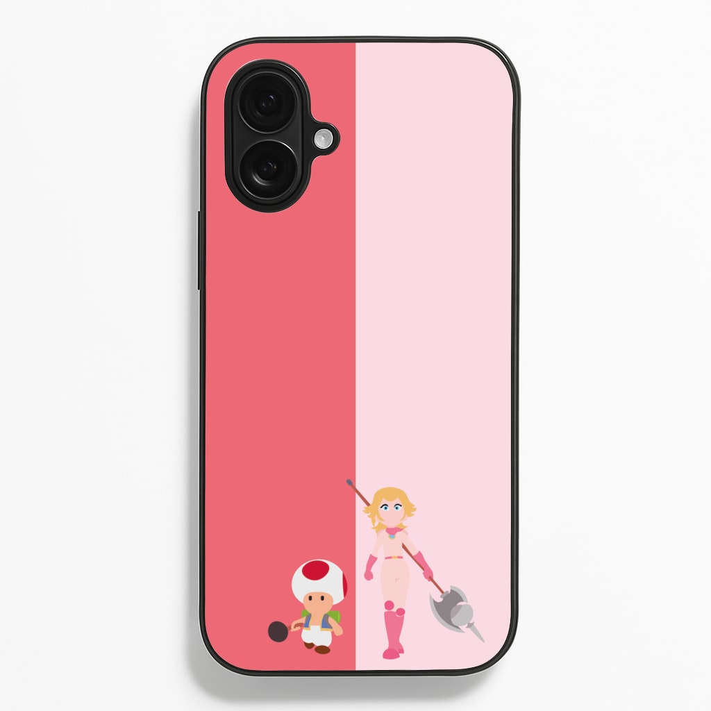 Toad And Peach  - The Super Mario Bros Phone Case for iPhone 16 Plus