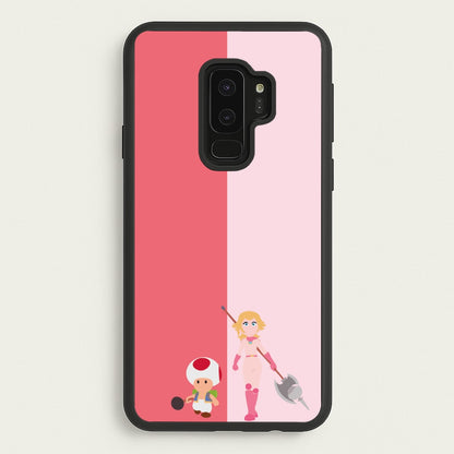 Toad And Peach  - The Super Mario Bros Phone Case for Galaxy S9 Plus