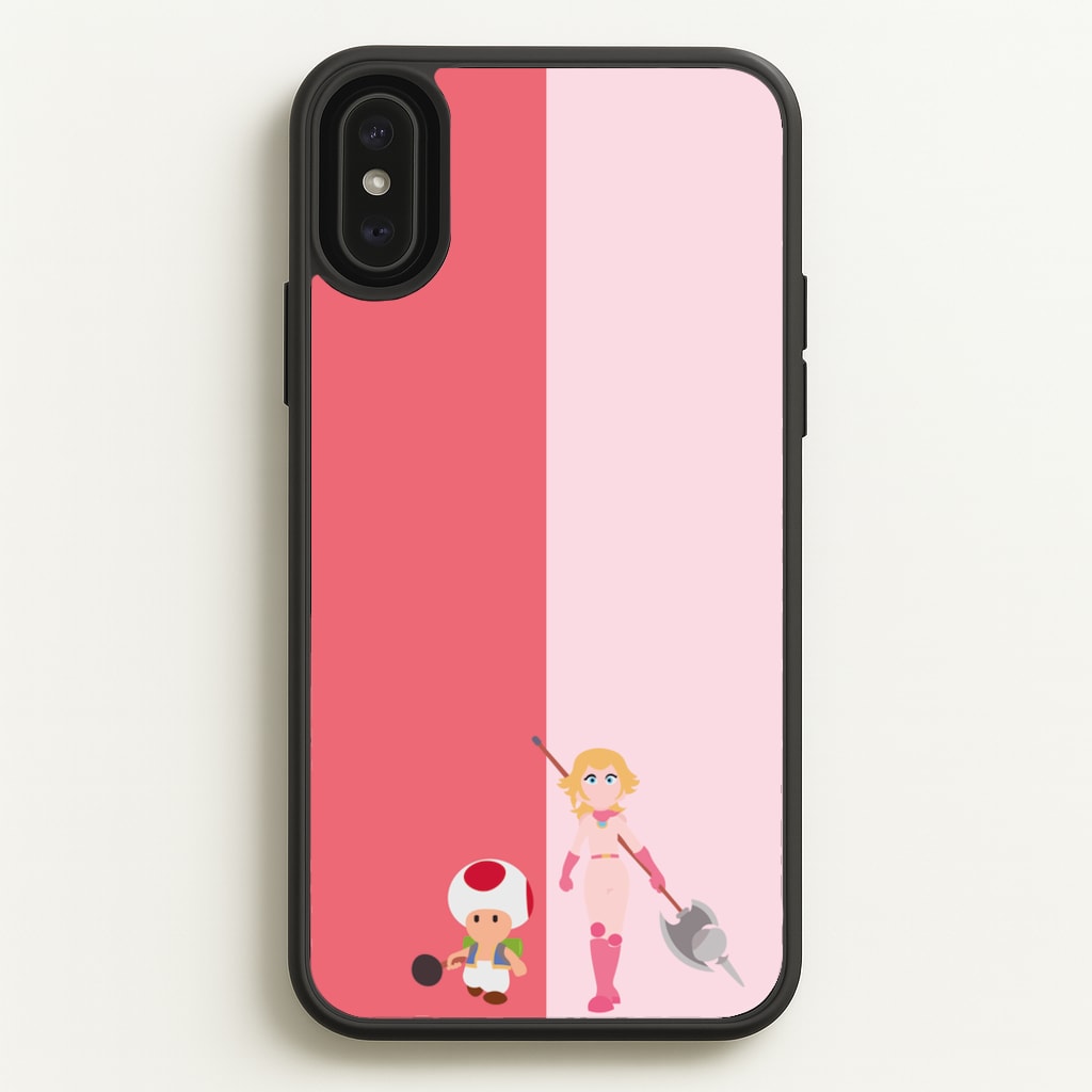 Toad And Peach  - The Super Mario Bros Phone Case for iPhone XS Max