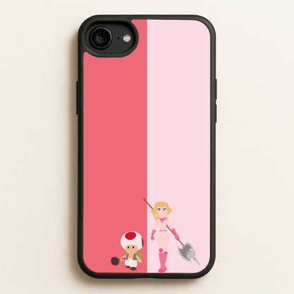 Toad And Peach  - The Super Mario Bros Phone Case for iPhone 6 / 7 / 8 / SE
