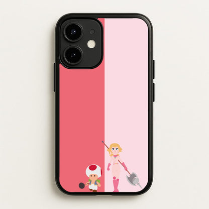 Toad And Peach  - The Super Mario Bros Phone Case for iPhone 12 / 12 Pro
