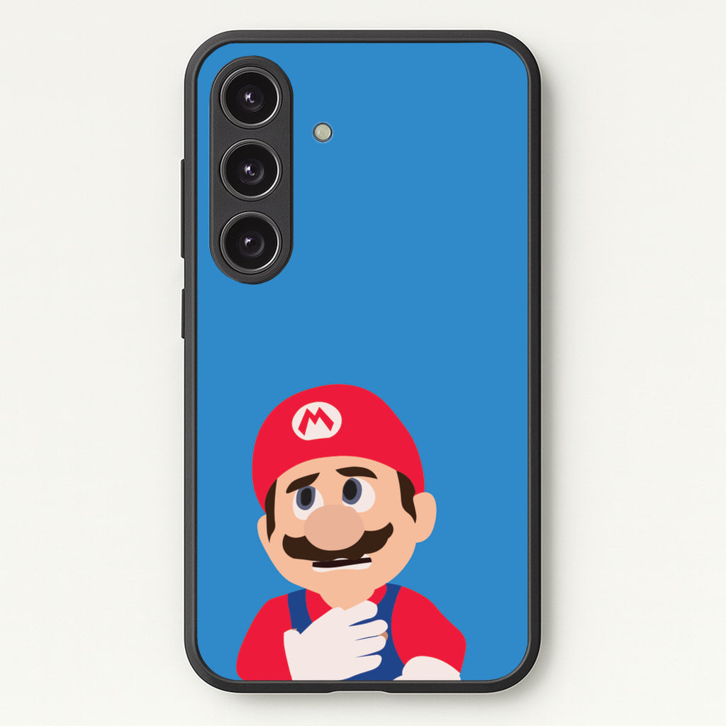 Worried Mario  - The Super Mario Bros Phone Case for Galaxy S24 Plus