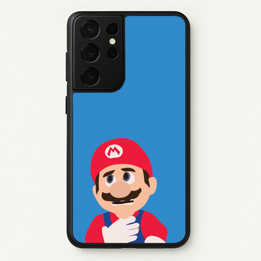 Worried Mario  - The Super Mario Bros Phone Case for Galaxy S21 Ultra