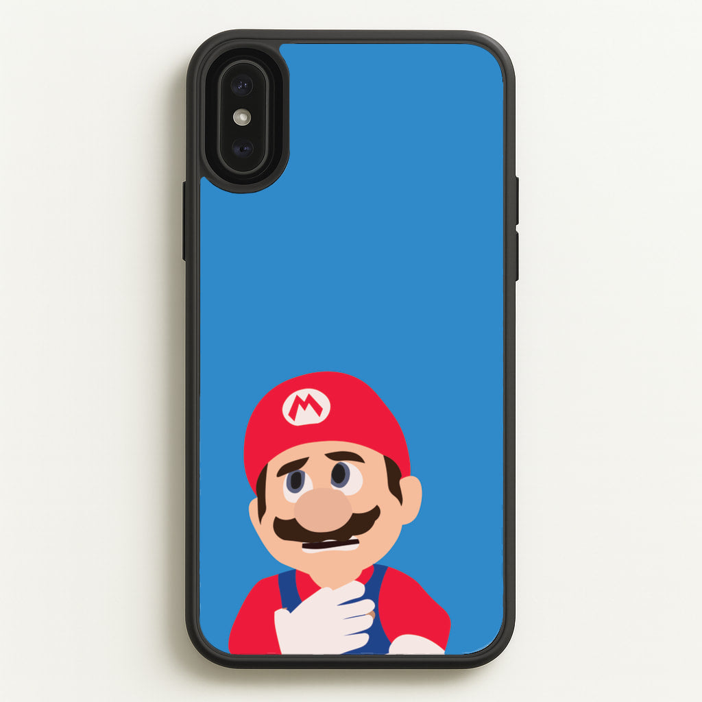 Worried Mario  - The Super Mario Bros Phone Case for iPhone XS Max